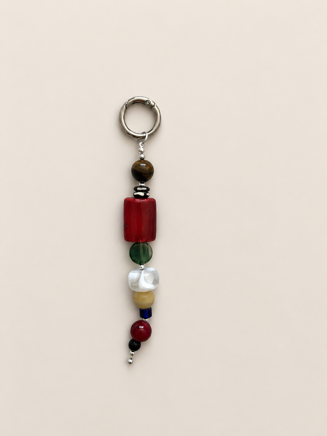 Boho Beaded Keychain Colorful Bag Charm
