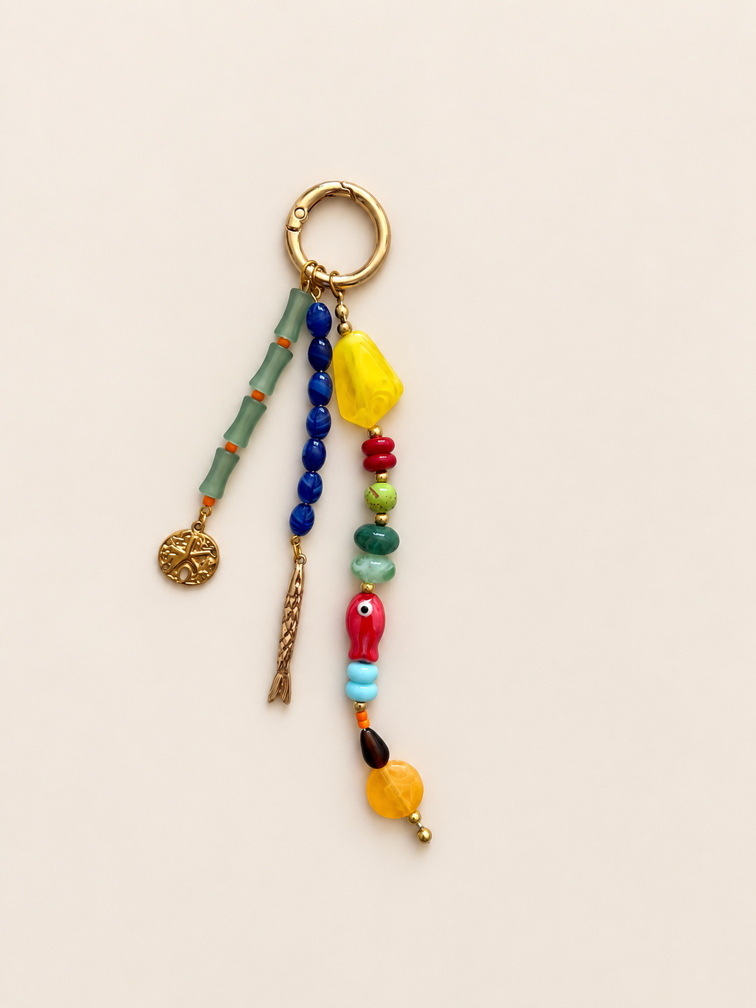 Fish Charm Triple Strand