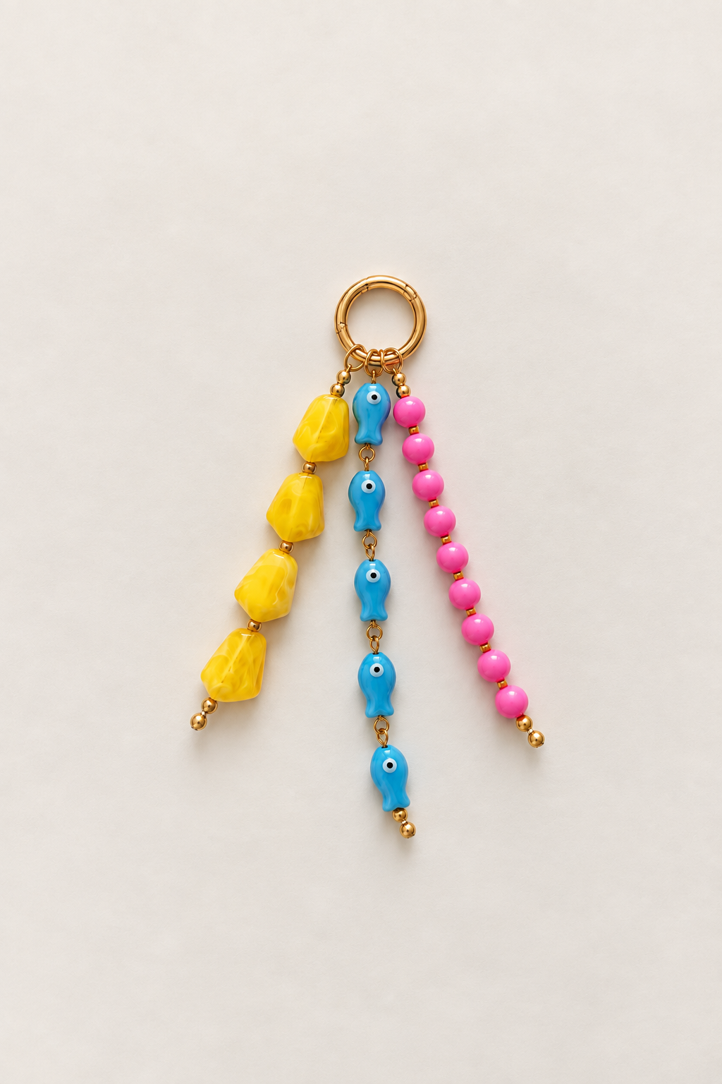 Pink & Blue Fish Charm