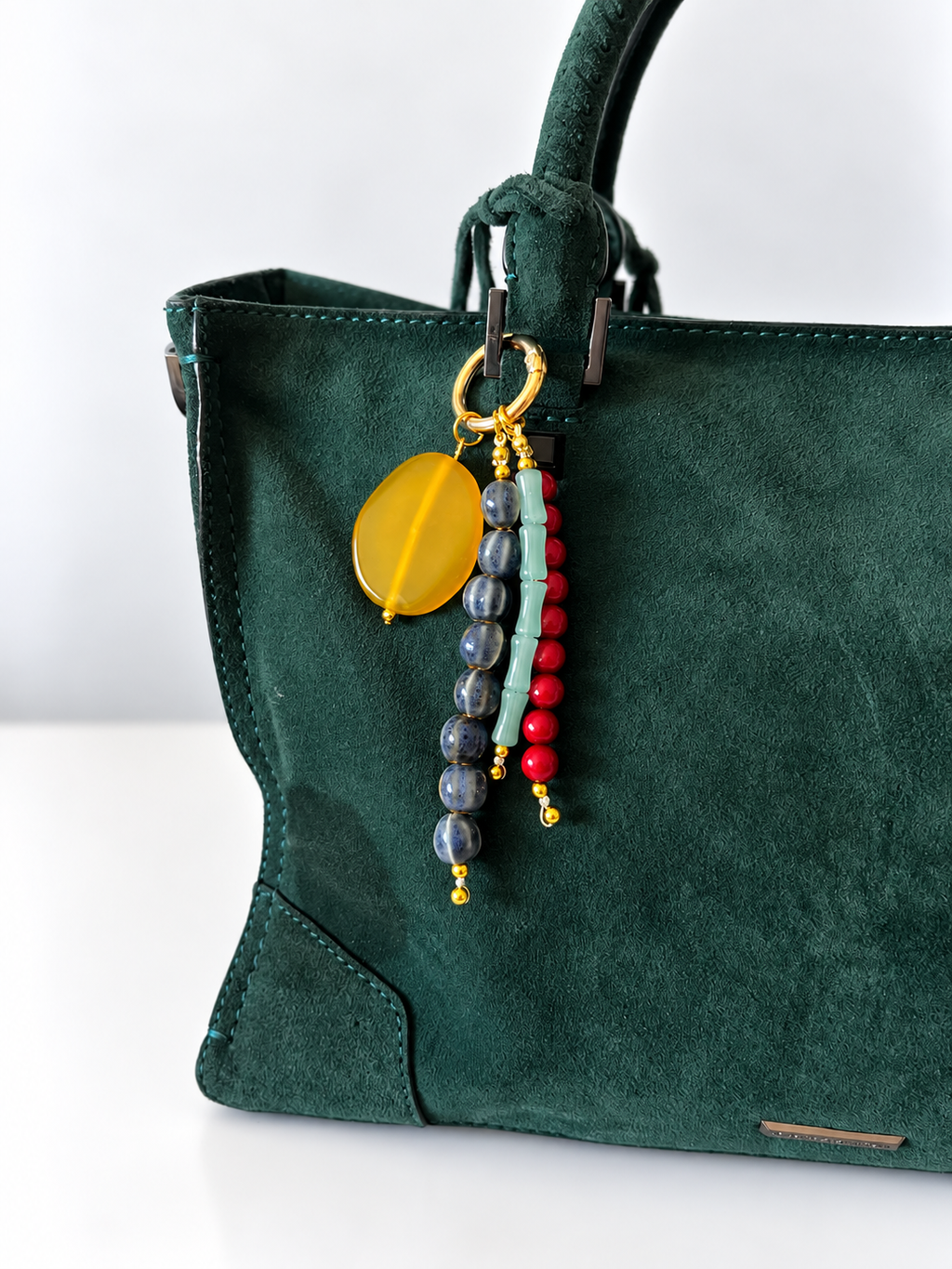 Yellow Stone Bag Charm