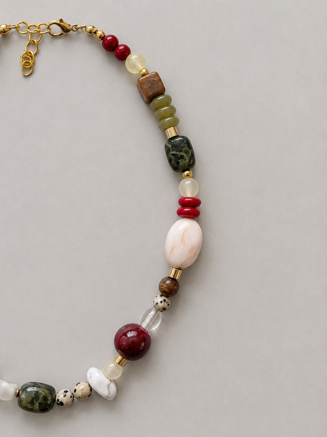 Boho Mixed Bead Statement Necklace