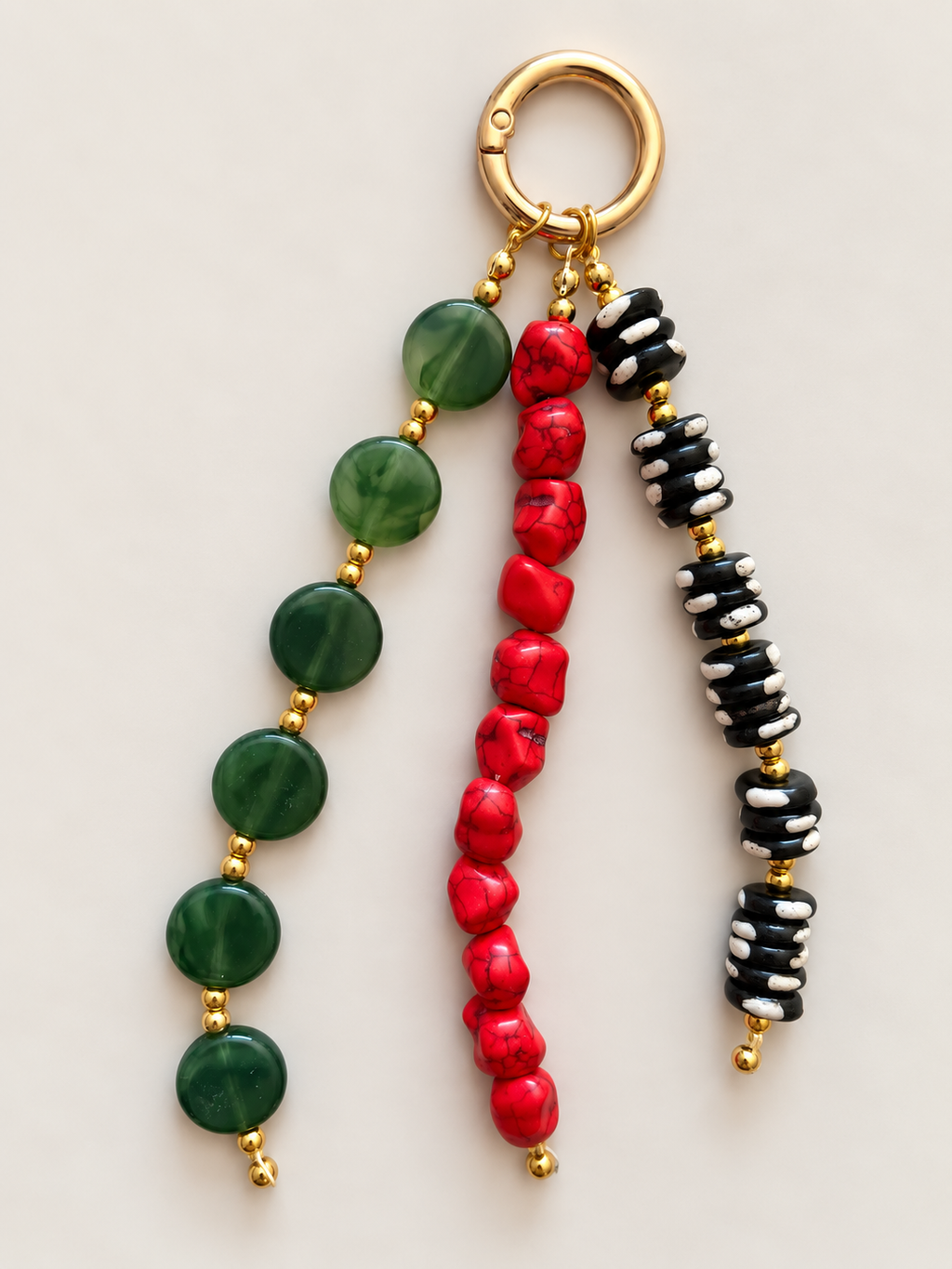 Green Red Black Triple Strand