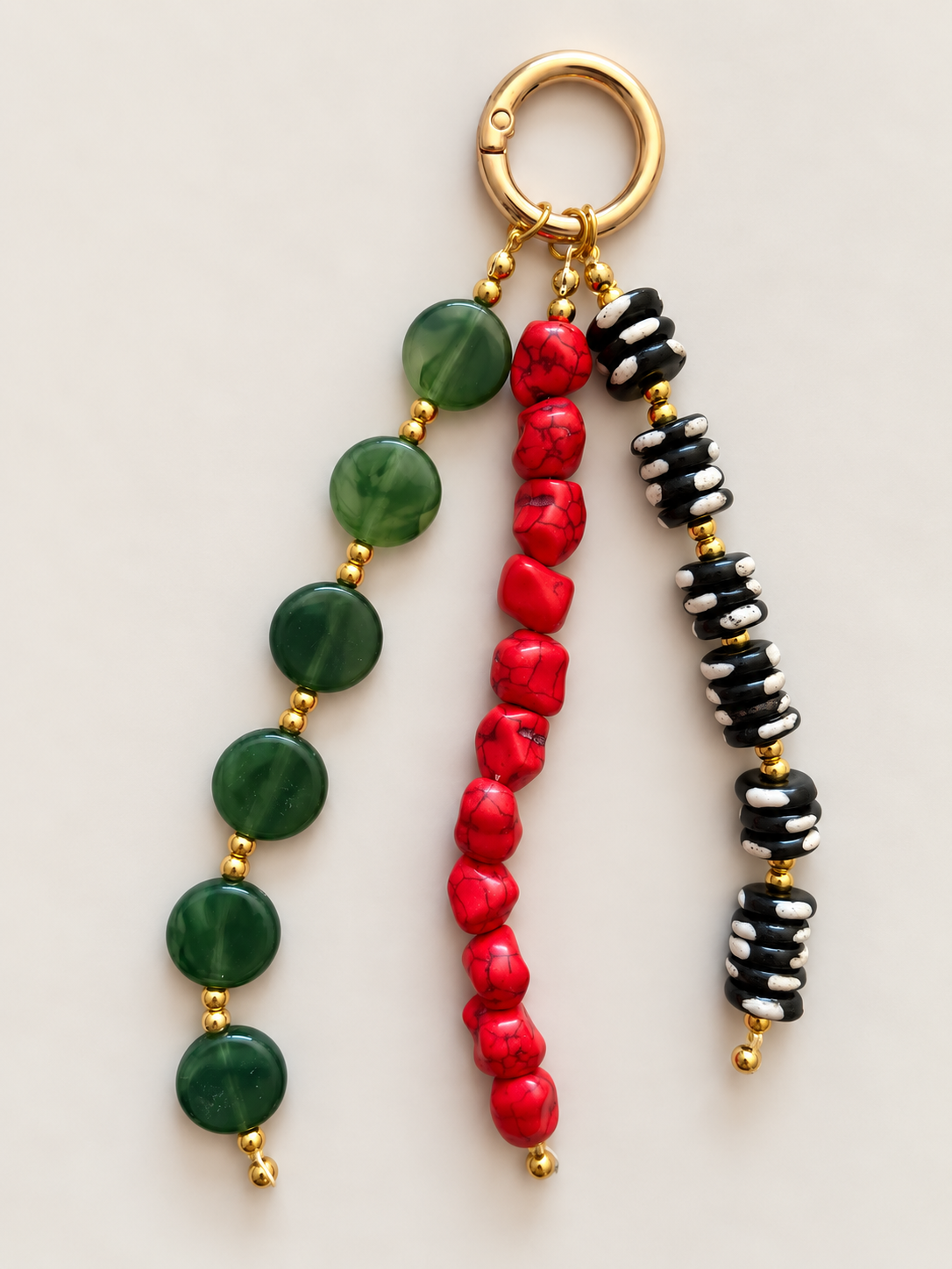 Green Red Black Triple Strand