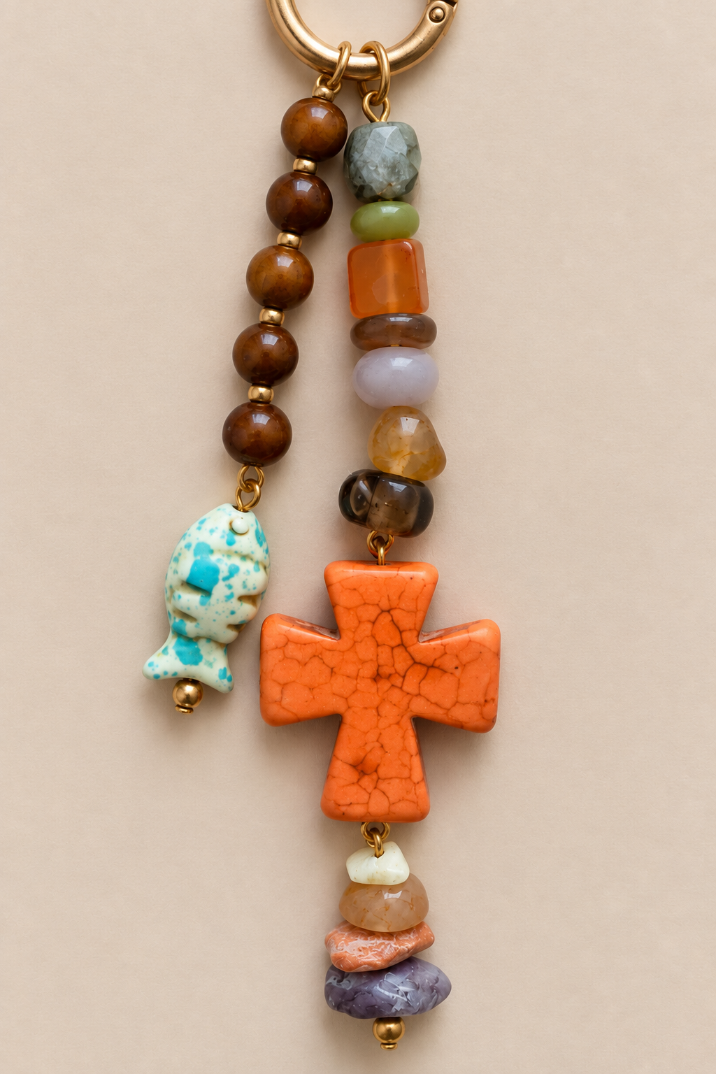 Cross Fish Charm