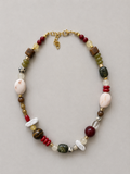 Boho Mixed Bead Statement Necklace