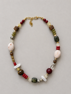Boho Mixed Bead Statement Necklace