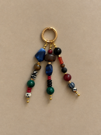 Multicolor Beaded Bag Charm Keychain