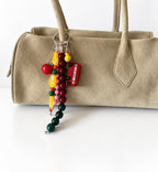 Colorful London Bus Beaded Keychain Bag Charm