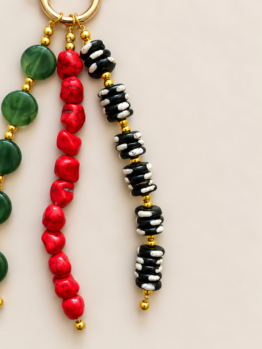 Green Red Black Triple Strand