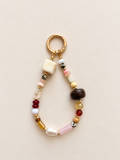 Pink & Brown Beaded Charm
