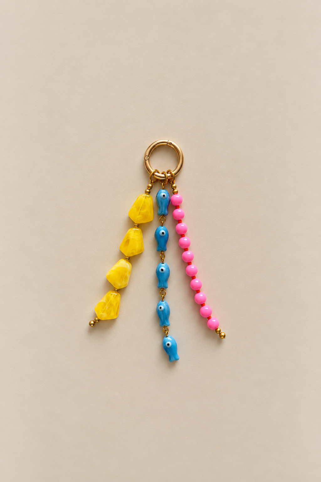 Pink & Blue Fish Charm
