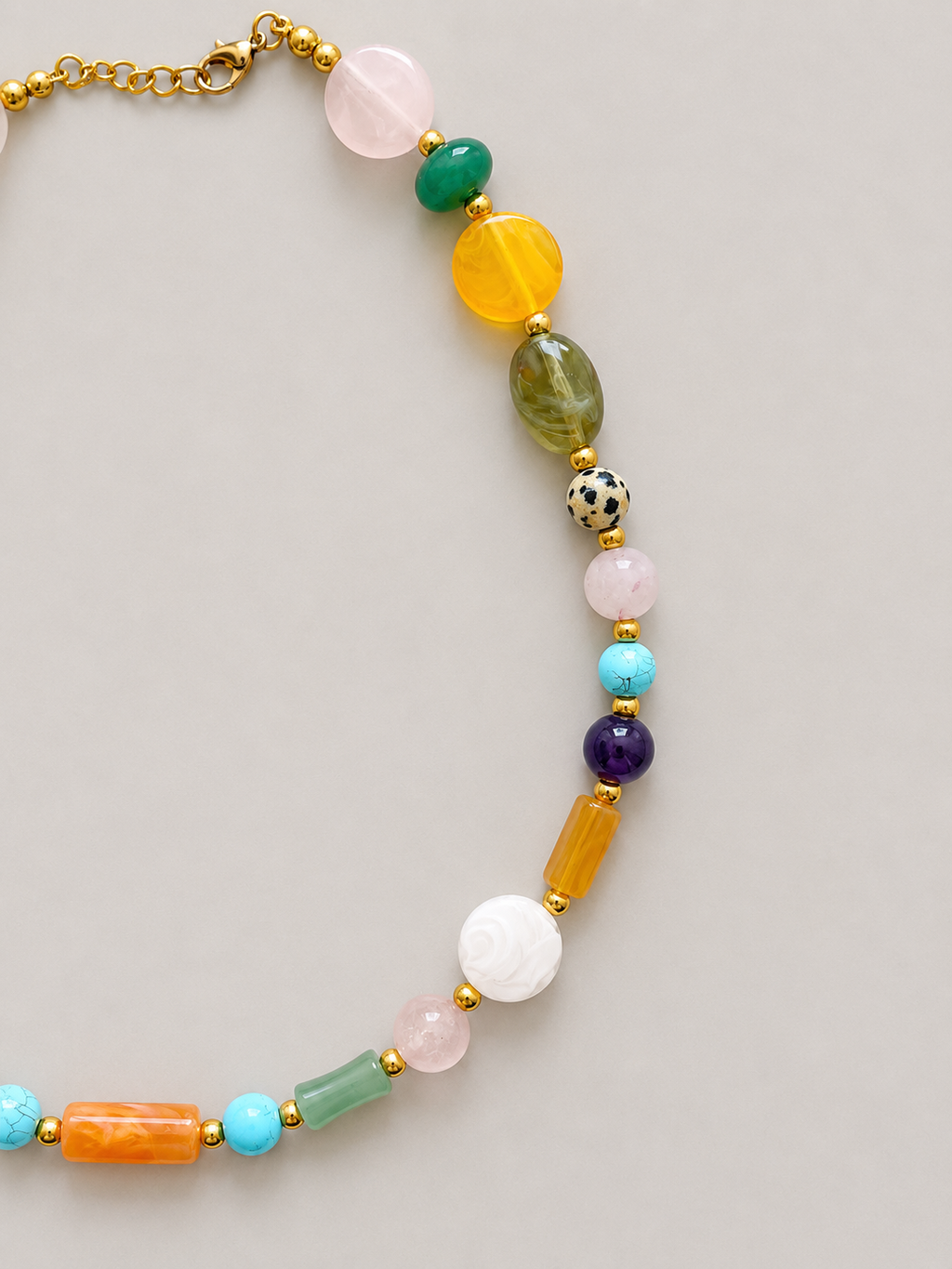 Colorful Gemstone Beaded Necklace