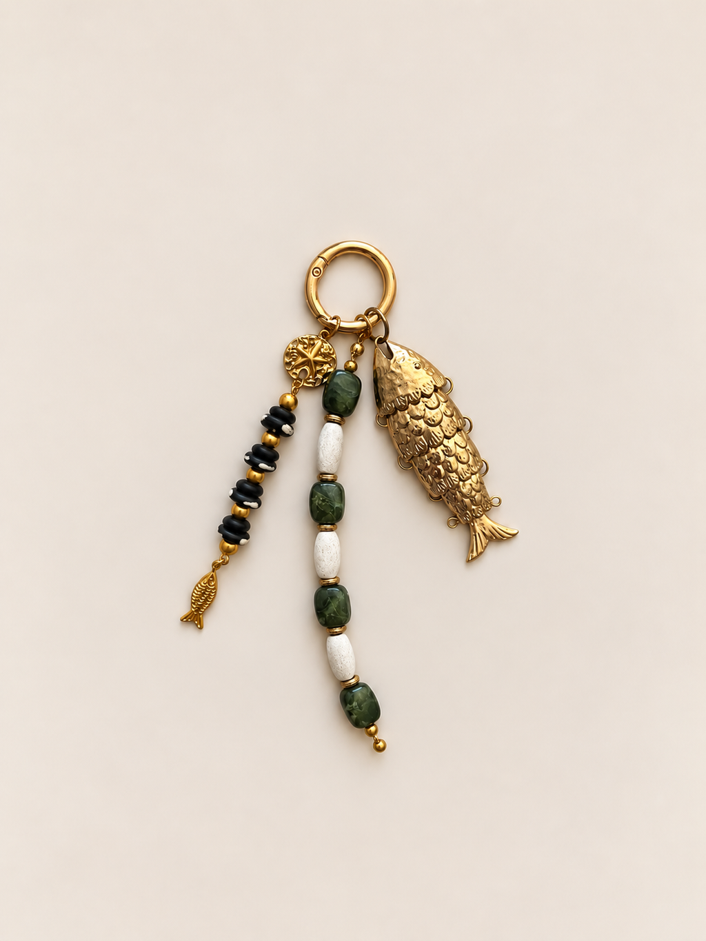 Green & Black Fish Charm