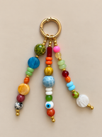 Colorful Boho Beaded Keychain Evil Eye Bag Charm