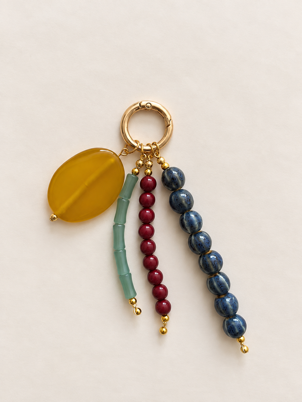 Yellow Stone Bag Charm