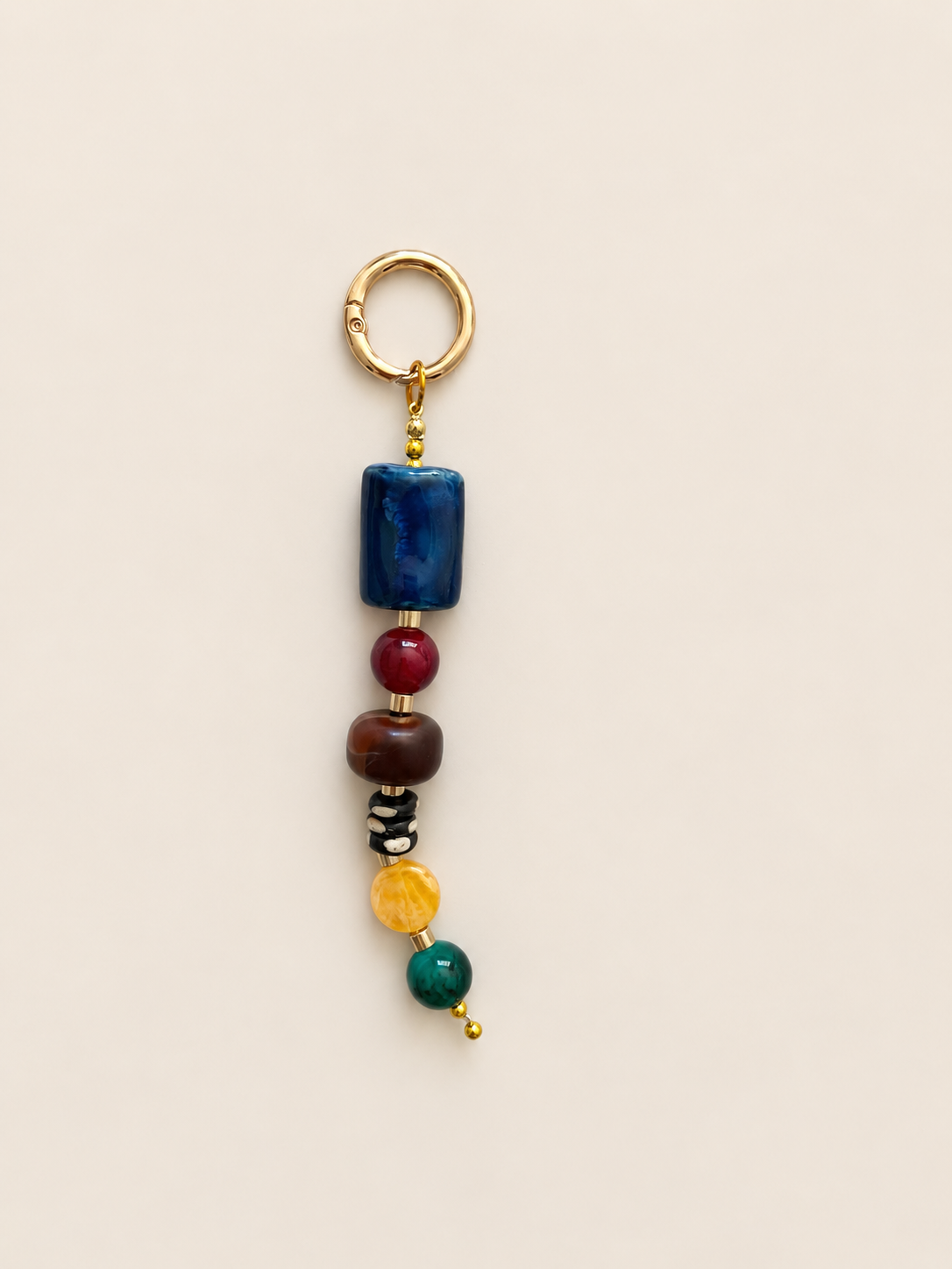 Boho Beaded Keychain Multicolor Bag Charm