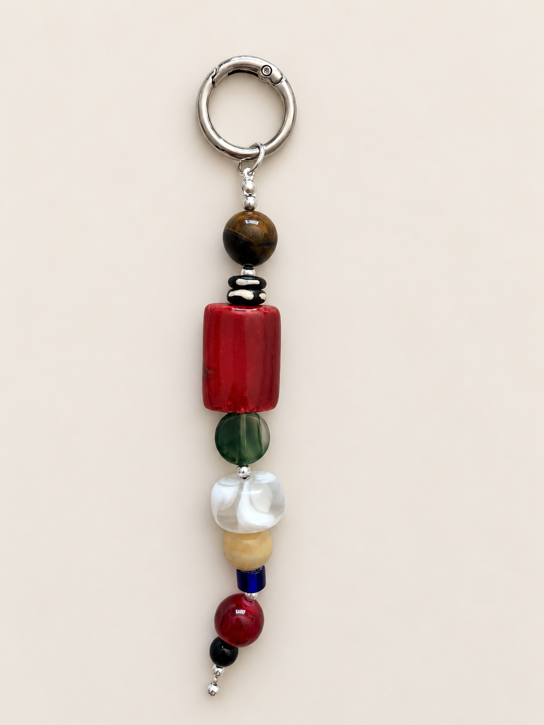 Boho Beaded Keychain Colorful Bag Charm