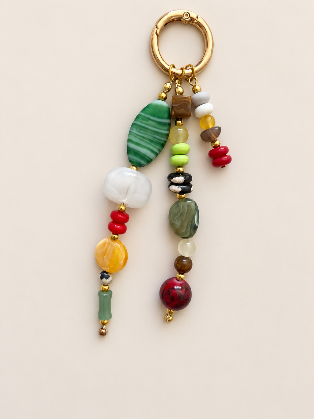 Green Triple Strand Charm