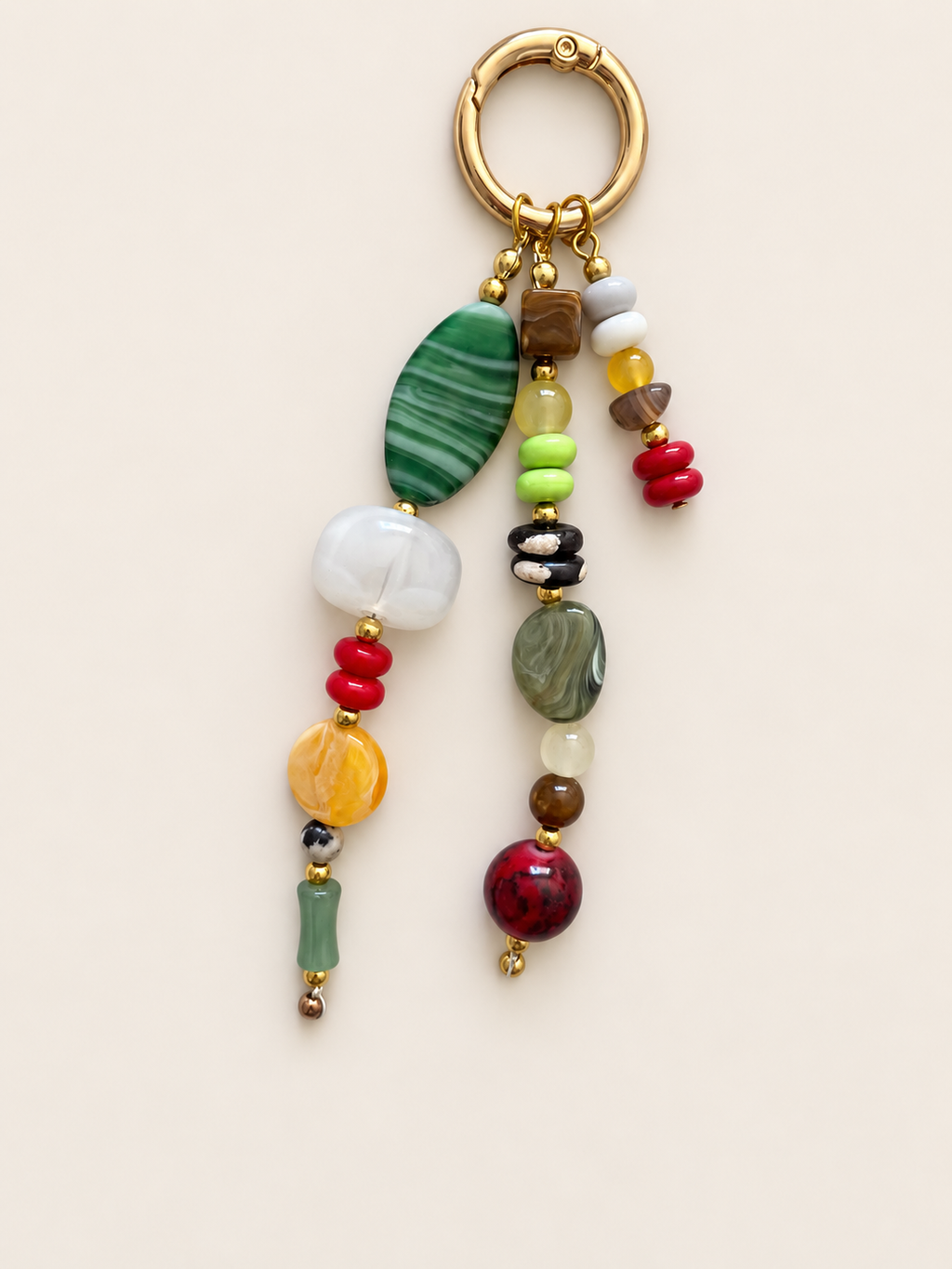 Green Triple Strand Charm