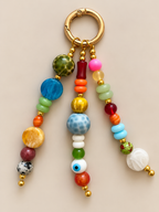 Colorful Boho Beaded Keychain Evil Eye Bag Charm