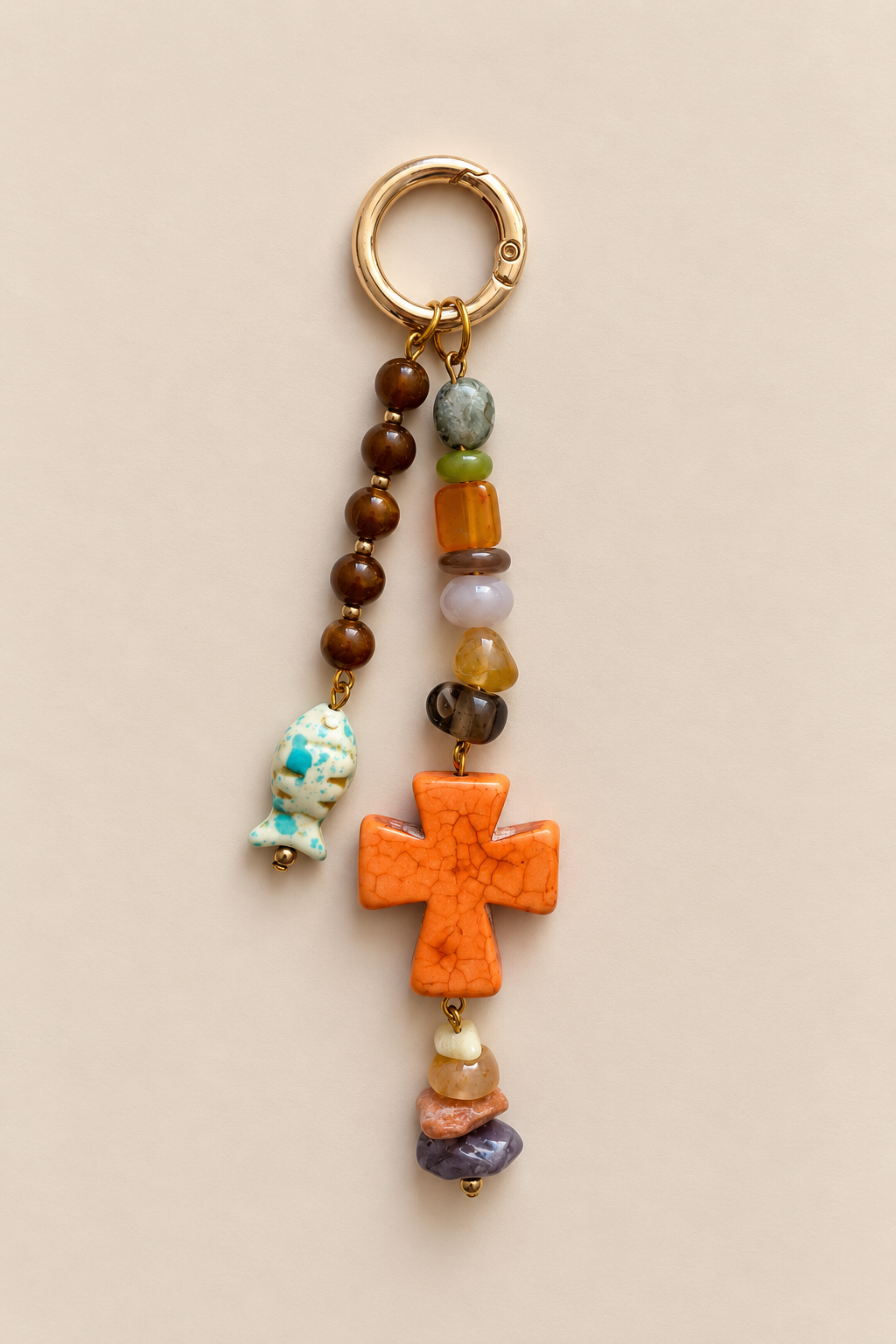 Cross Fish Charm