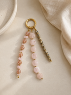 Pink Beaded Keychain Blush Statement Bag Charm