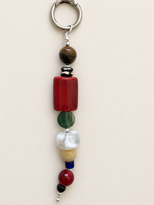 Boho Beaded Keychain Colorful Bag Charm