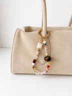 Pink & Brown Beaded Charm