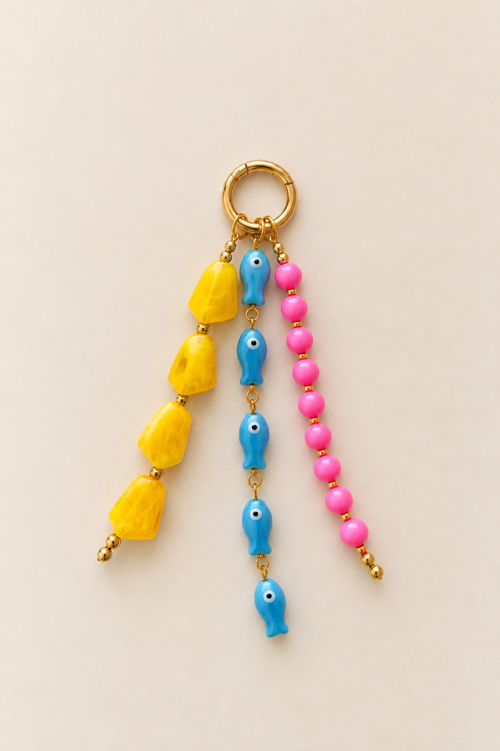 Pink & Blue Fish Charm