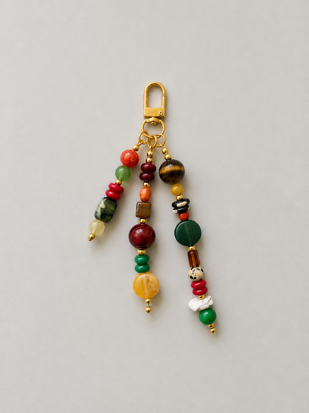Earthy Beaded Bag Charm