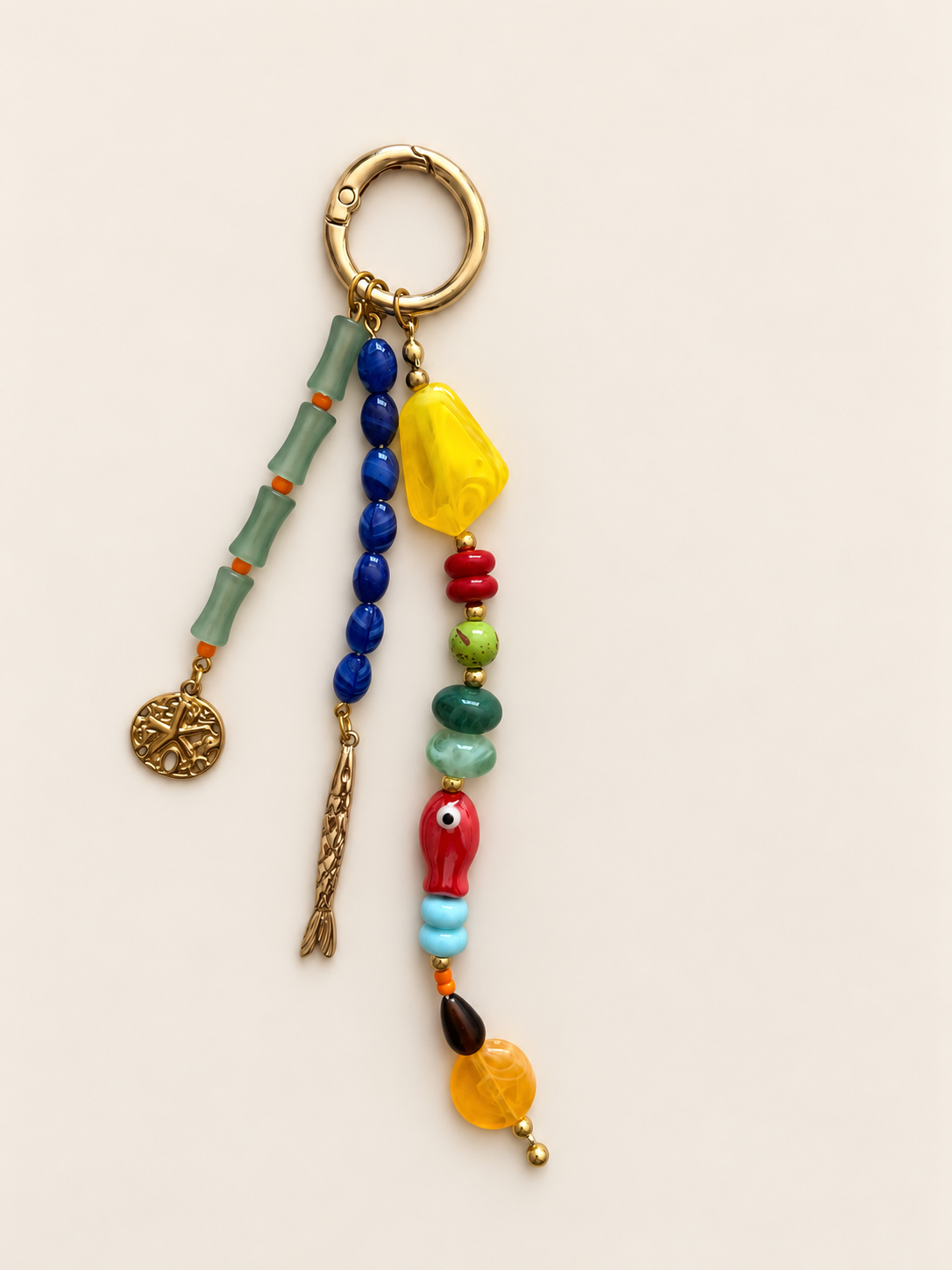 Fish Charm Triple Strand