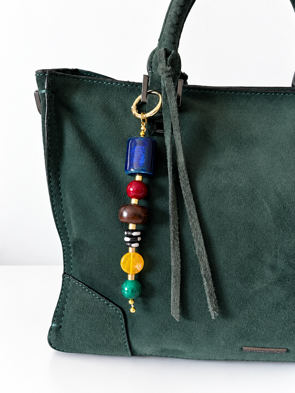 Boho Beaded Keychain Multicolor Bag Charm