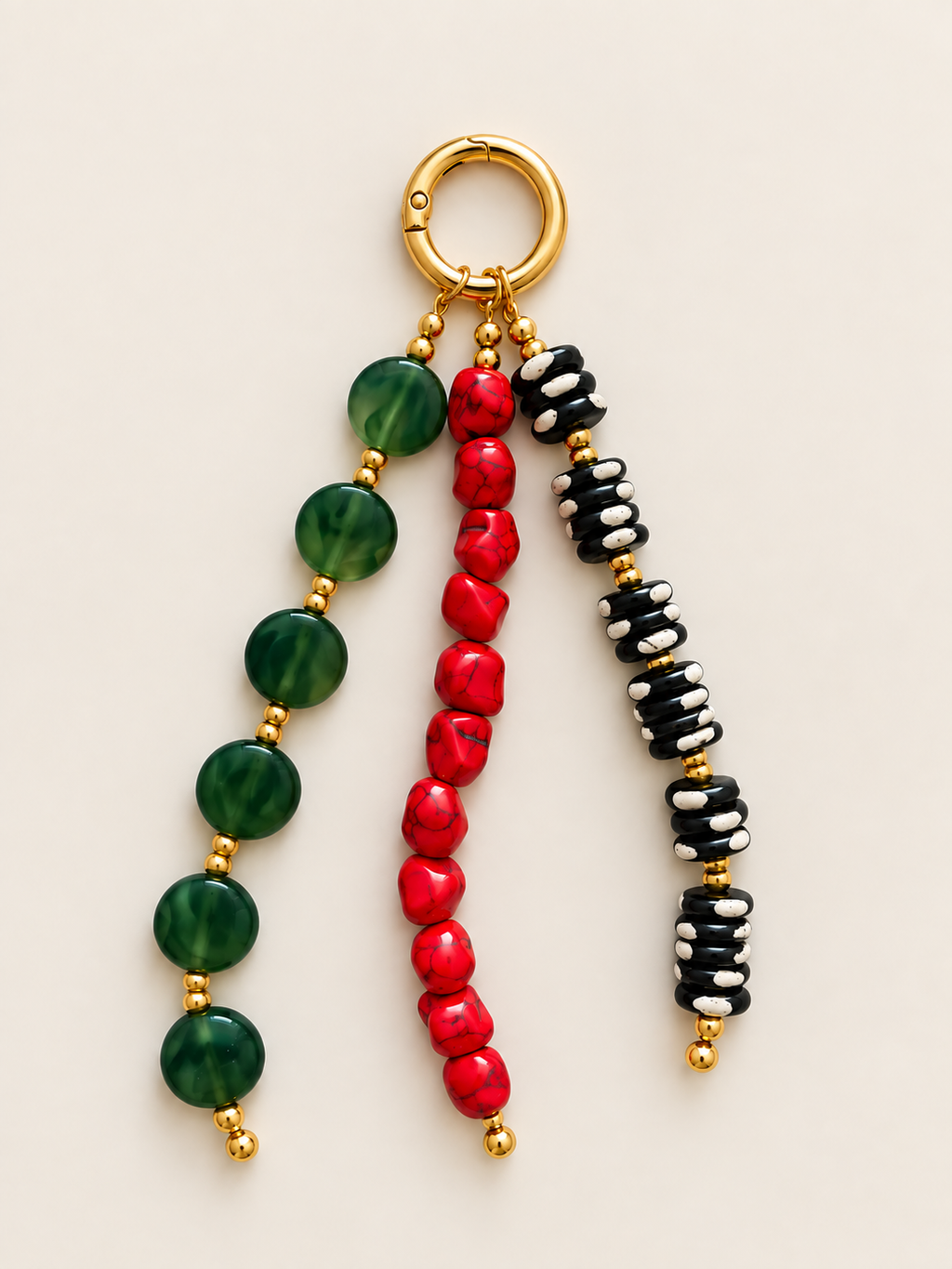 Green Red Black Triple Strand
