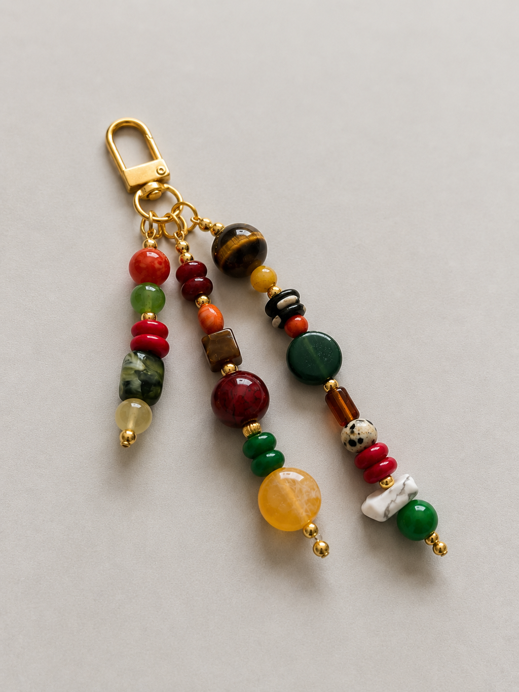 Earthy Beaded Bag Charm