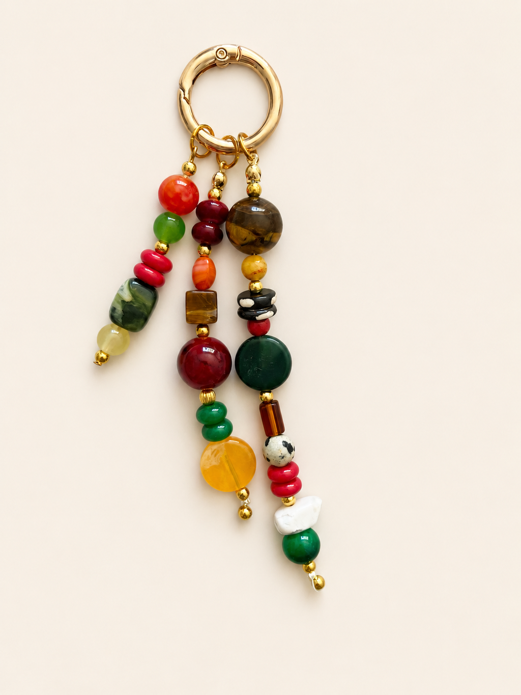 Earthy Beaded Bag Charm