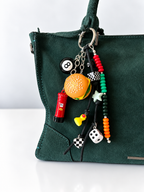 Fun Charm Keychain Burger Dice 8 Ball
