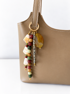 Stone Beaded Bag Charm