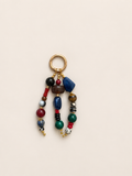 Multicolor Beaded Bag Charm Keychain