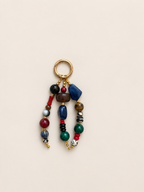 Multicolor Beaded Bag Charm Keychain