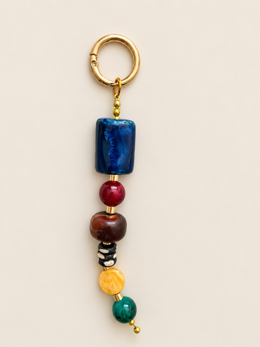 Boho Beaded Keychain Multicolor Bag Charm