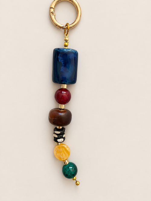 Boho Beaded Keychain Multicolor Bag Charm