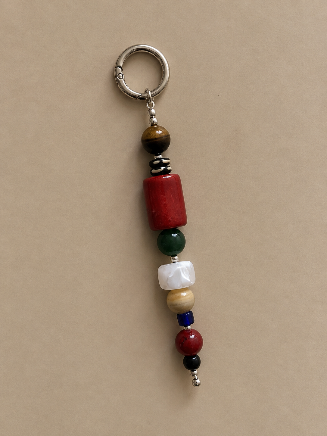 Boho Beaded Keychain Colorful Bag Charm