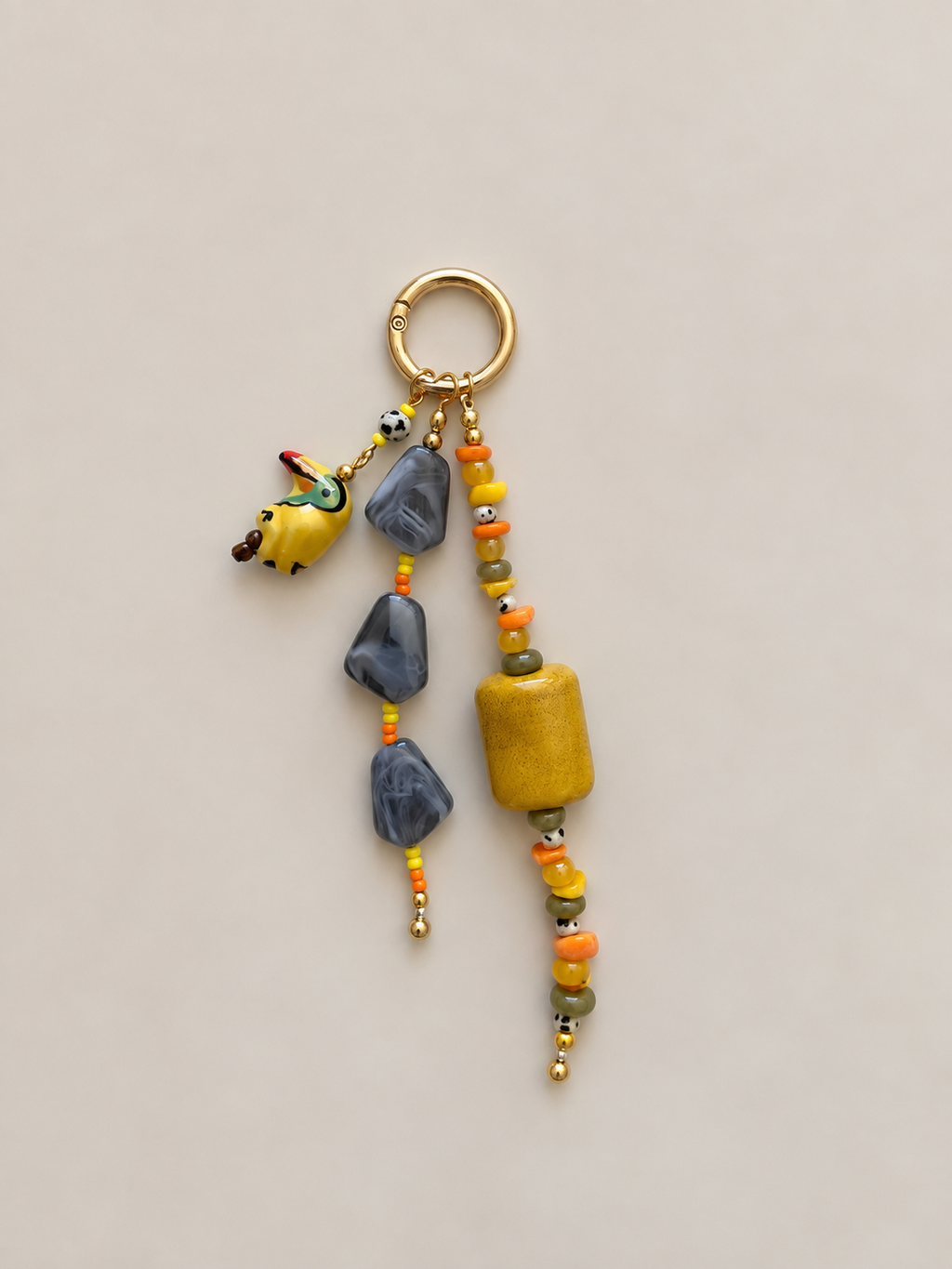 Yellow & Gray Animal Charm