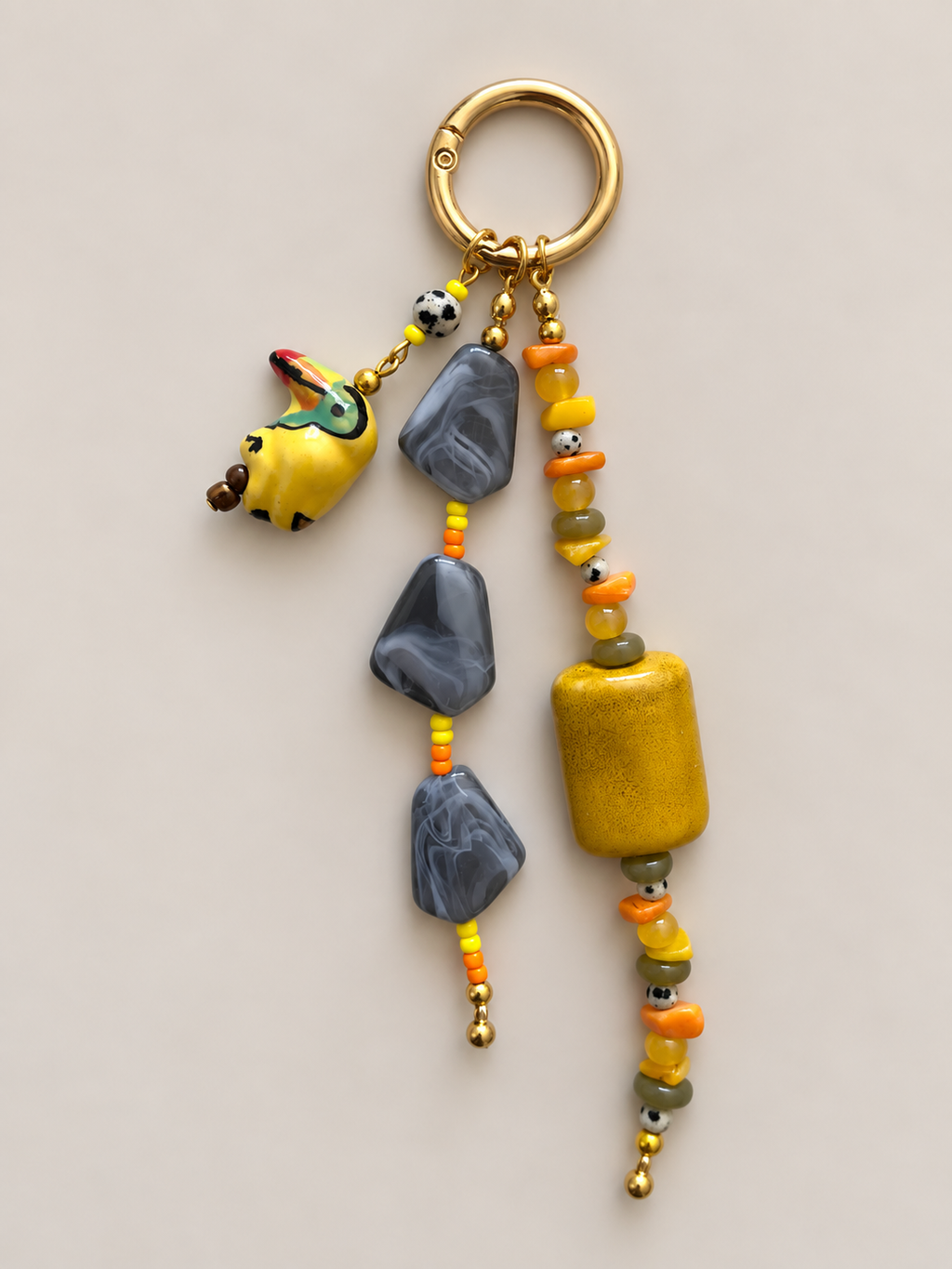 Yellow & Gray Animal Charm