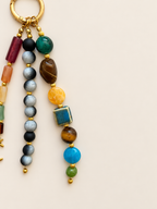 Moon Charm Multicolor Beaded Keychain Bag Charm