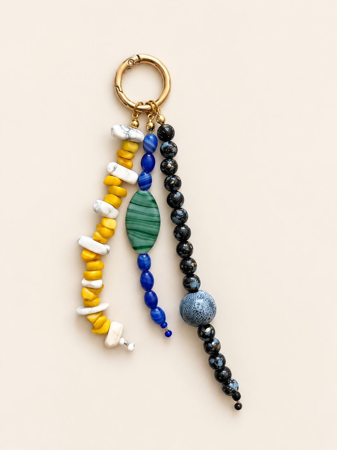 Yellow Blue Black Triple Strand