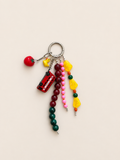 Colorful London Bus Beaded Keychain Bag Charm