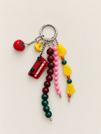 Colorful London Bus Beaded Keychain Bag Charm