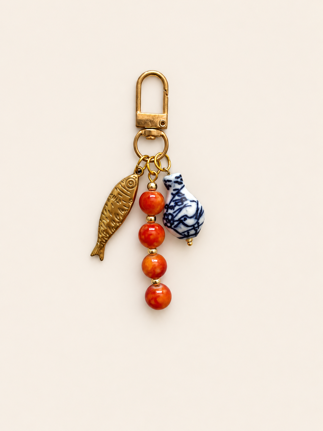 Orange Fish Charm