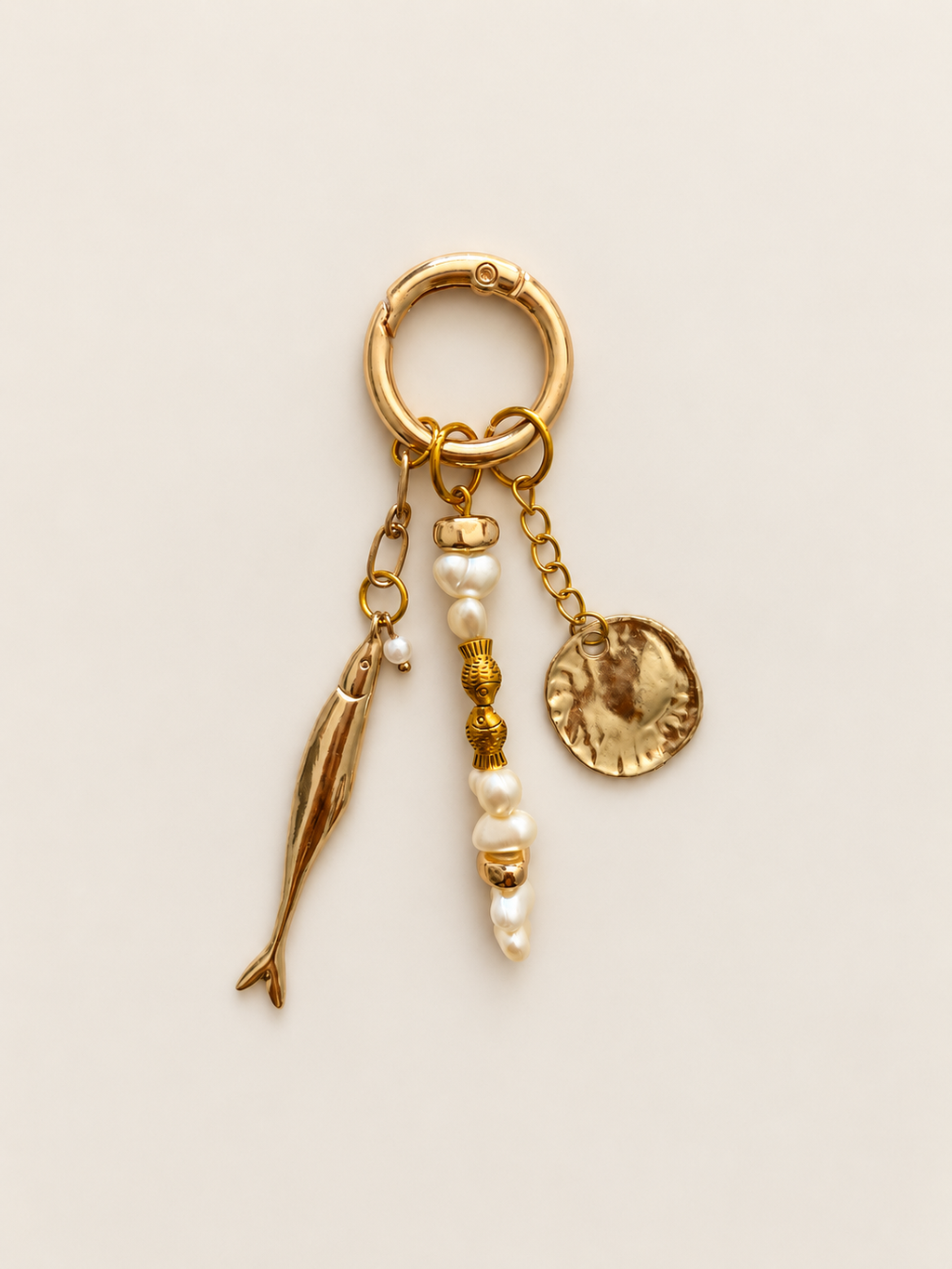 Pearl Fish Charm